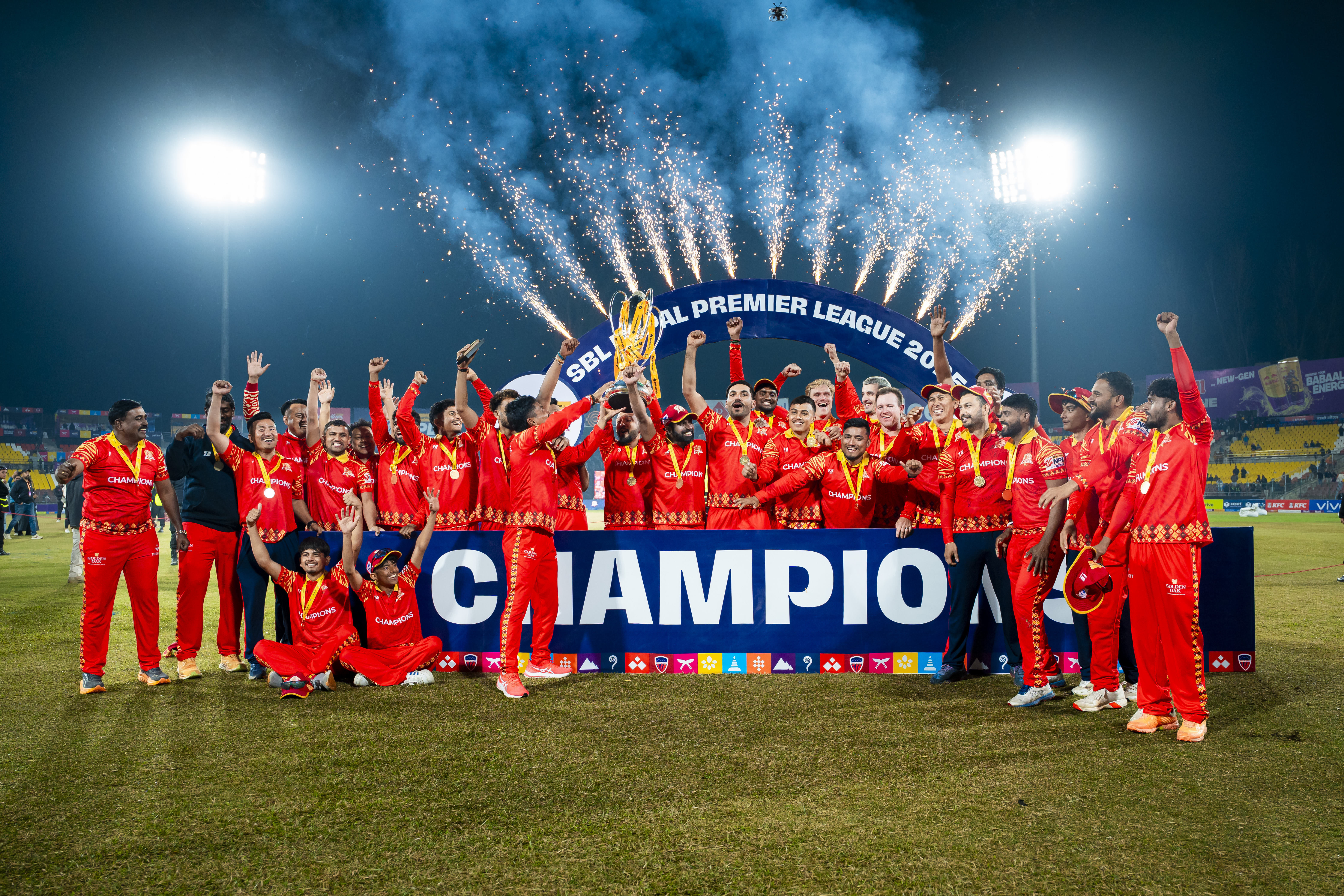 Lumbini Lions celebrate winning NPL Season 2